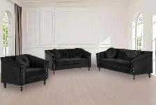 Urgent clearance sale on stylish 3 pc velvet couch