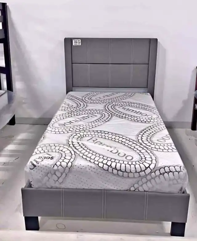 Never Used ! Twin size bed frame - mattress