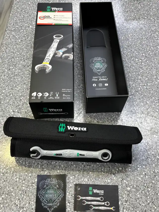 Wera jocker 8pcs imperial 6000 series ratcheting  wrench