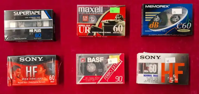 Sealed Blank Recordable Cassette Tapes