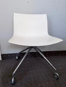 Italian Modern Arper Catifa Leather Swivel Desk Chair by Lievore