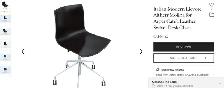 Italian Modern Arper Catifa Leather Swivel Desk Chair by Lievore - Photo 5