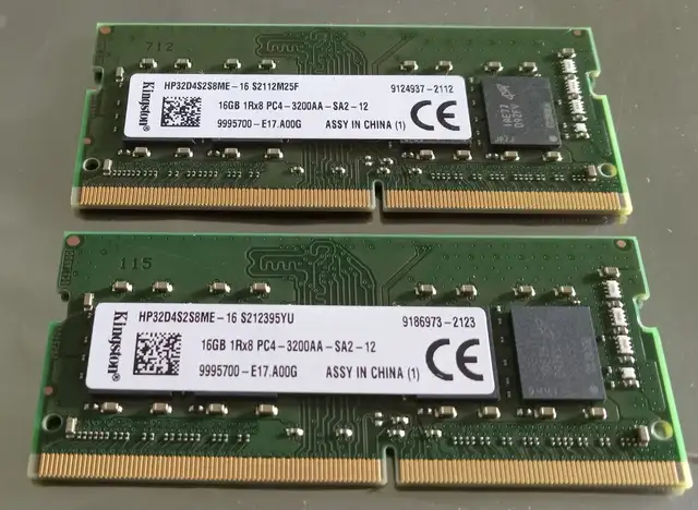 Paire RAM DDR4 Kingston PC4-3200AA-SA2-12 SO-DIMM 2x16Gb