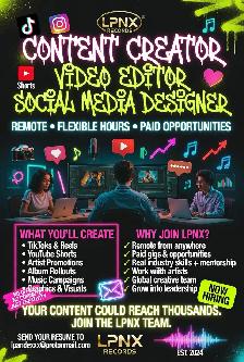 Content Creator / Video Editor / Social Media Designer | Remote