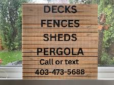 Decks,Fences,Sheds,Pergola. Building
