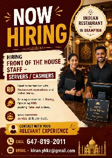 Hiring - Restaurant Staff