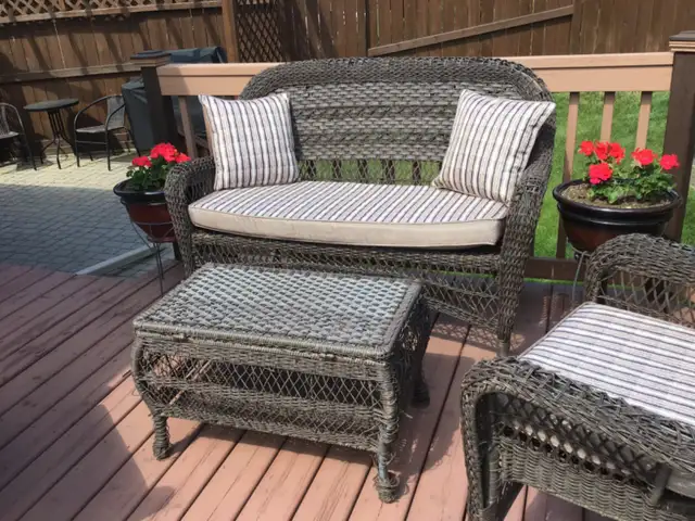 4piece patio set with cushions
