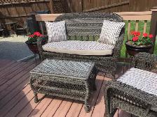 4piece patio set with cushions
