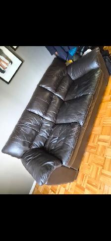 3 seater leather sofa - Photo 3