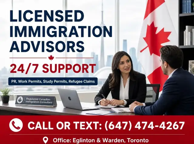 ✅EXPERT LEGAL ADVISE- PR SUPPORT JOBS - AIP-RCIP- (647) 474-4267