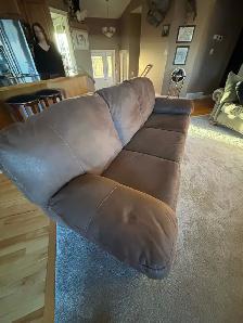 beautiful brown velvet couch - Photo 2