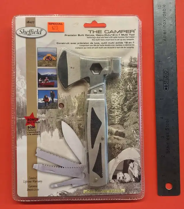 Sheffield Camper Heavy Duty 12-in-1 Multi Tool