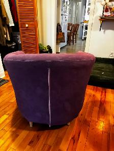 Petit fauteuil mauve prune - Photo 3