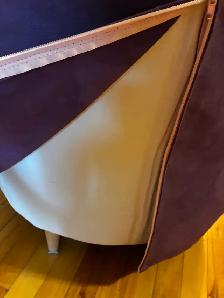 Petit fauteuil mauve prune - Photo 4