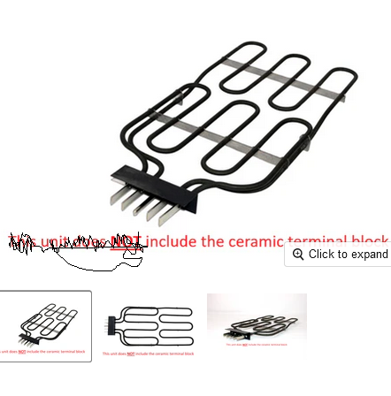 MAYCOR 04100014-4 ELEMENT COMMERCIAL GRILL/GRIDDLES 2100W-NEW$25