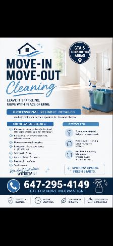Professional Move-In Move-Out Cleaning Services