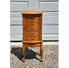 FLOOR MODEL JEWELRY DISPLAY STORAGE CABINET w MIRROR