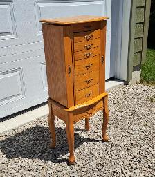 FLOOR MODEL JEWELRY DISPLAY STORAGE CABINET w MIRROR - Photo 3