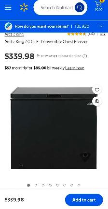 Moving Sale – Arctic King 7.0 Cu. Ft. Chest Freezer