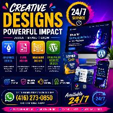 GRAPHICS DESIGN, FLYER, BROCHURE, WORDPRESS WEBSITE DESIGN. 24/7