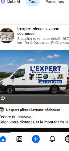 L’Expert pièces , laveuse et secheuse