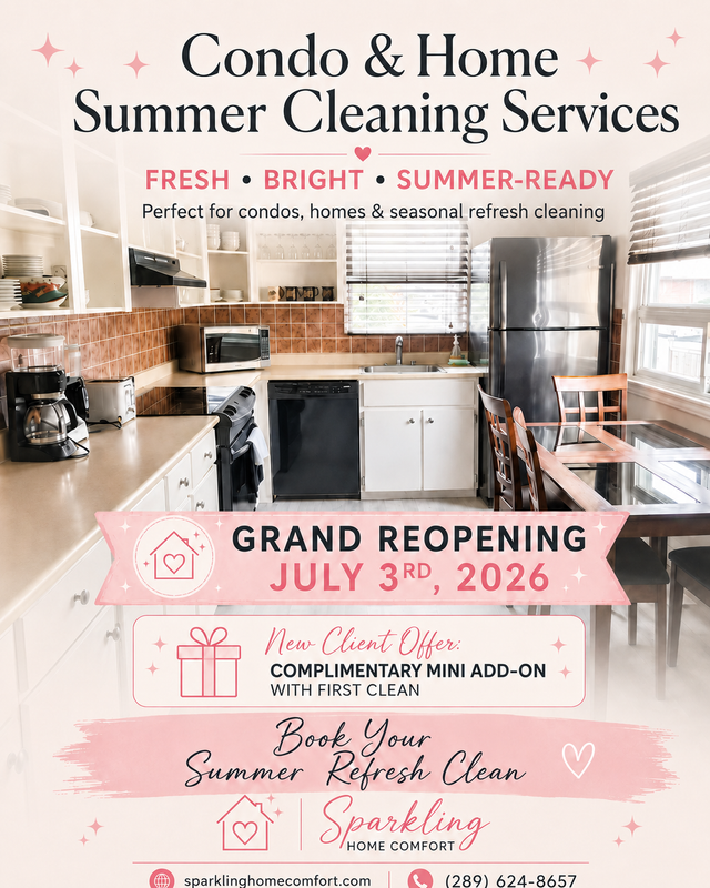 Condo & Home Summer Cleaning Services | East Toronto & Durham