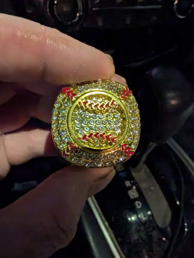 Gold-Toned Baseball Championship Ring