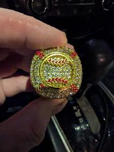 Gold-Toned Baseball Championship Ring