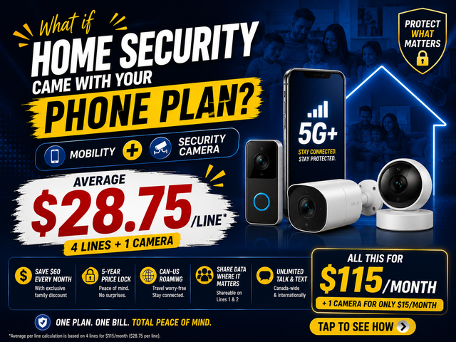 Upgrade your phone plan and your home security in one bundle