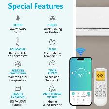 Split AC & Heat Pump Ductless 18,000 BTU 4 in 1 $849.00 NO TAX - Photo 3