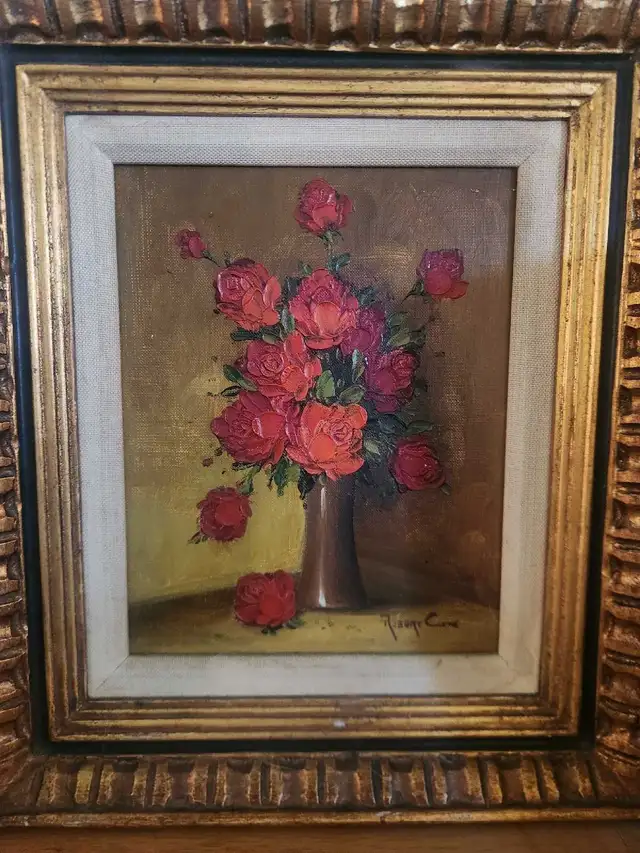 Robert Cuse Oil Painting Red Roses- lots of art here