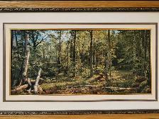 Large Framed Forest Landscape Oil Painting- I have lots of art