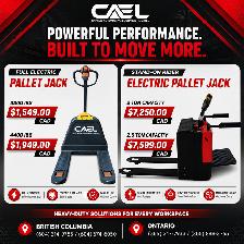 New CAEL Electric Pallet Jack  1.5T/2T/3T Certified & WarrantyC