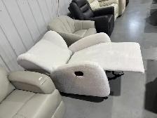 White fabric rocker recliner - Photo 2