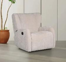 White fabric rocker recliner - Photo 5