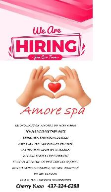 now hiring female attendants second location amore spa - Photo 4