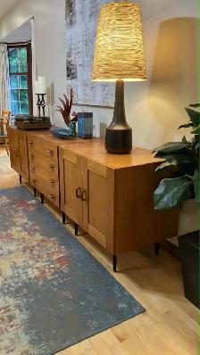 Mid century MODULAR TECK TEAK Buffet, console table, bar, bahut