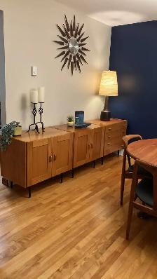 Mid century MODULAR TECK TEAK Buffet, console table, bar, bahut - Photo 3