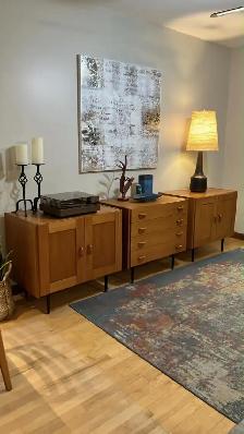 Mid century MODULAR TECK TEAK Buffet, console table, bar, bahut - Photo 4