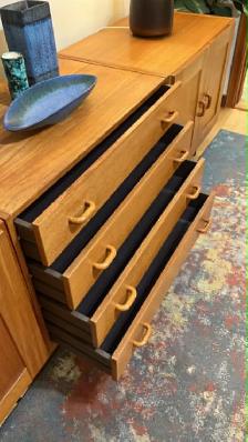Mid century MODULAR TECK TEAK Buffet, console table, bar, bahut - Photo 8