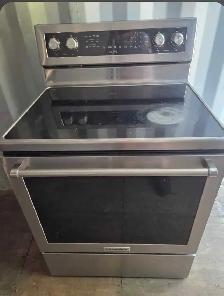 Stainless Steel KitchenAid Glass-Top Stove