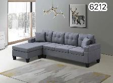 Saving- linen fabric sectional reversible sectional  sofa