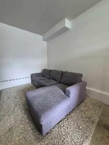 FREE DELIVERY Gray Recliner Sectional/L Shape Sofa/with Chaise - Photo 3