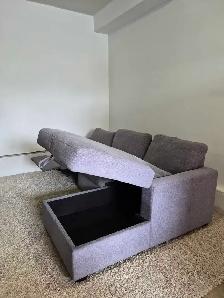 FREE DELIVERY Gray Recliner Sectional/L Shape Sofa/with Chaise - Photo 5