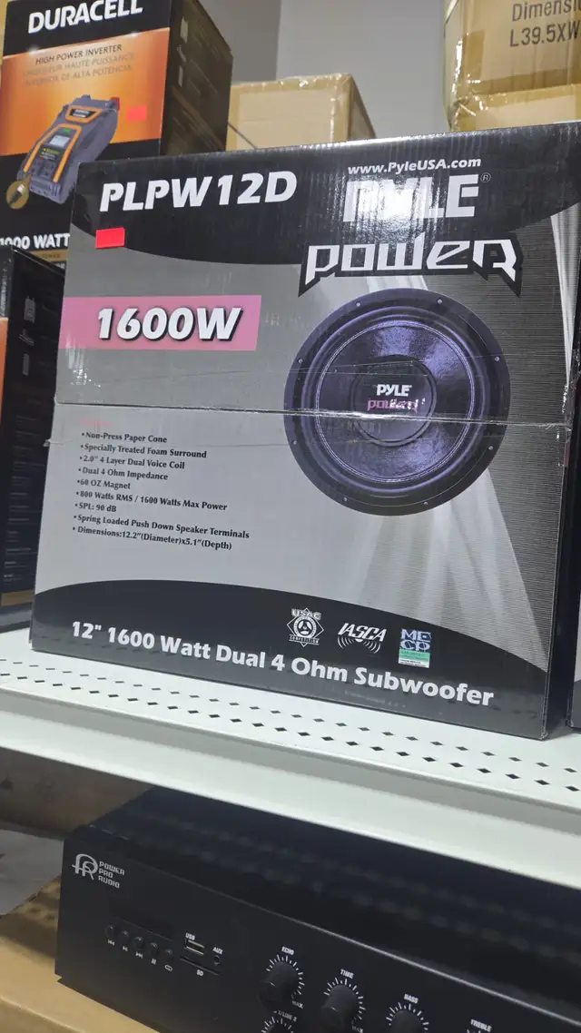 PYLE POWER PLPW12D 1600W 4OHM SUBWOOFER
