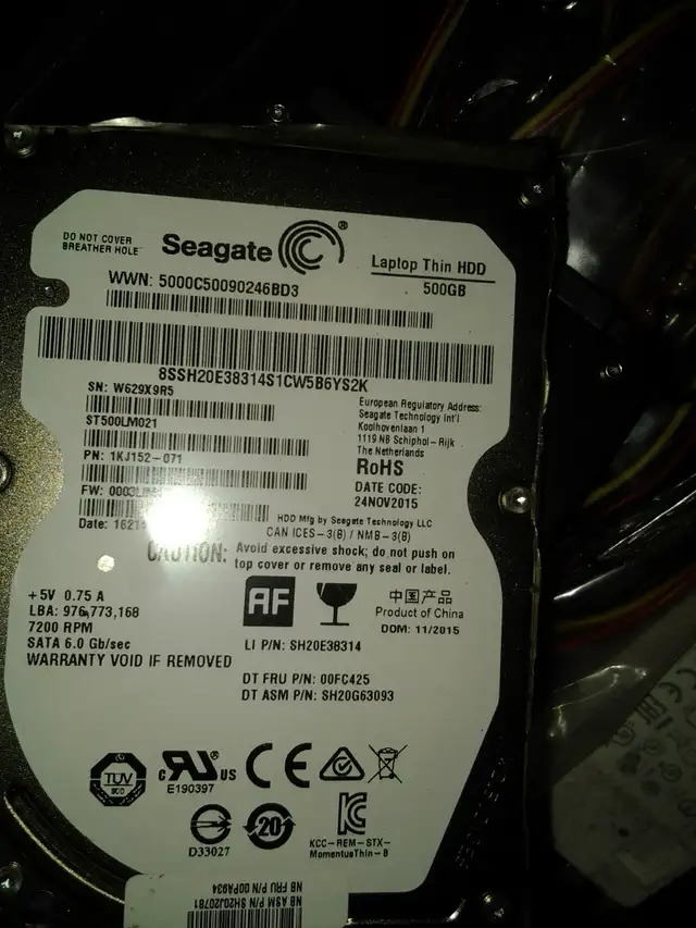 500g  thin laptop drive hdd 9000  pcie cards 5000  cisco routers