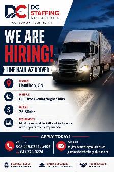 Hiring AZ Line Haul Driver (Counter Balance Forklift Experience)