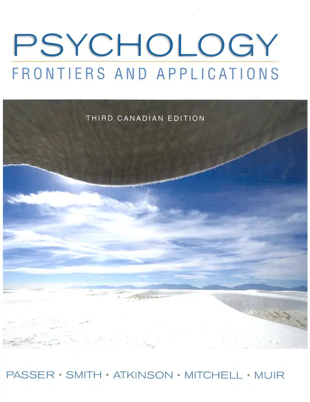 Psychology 3rd Canadian Edition Passer 9780070985926