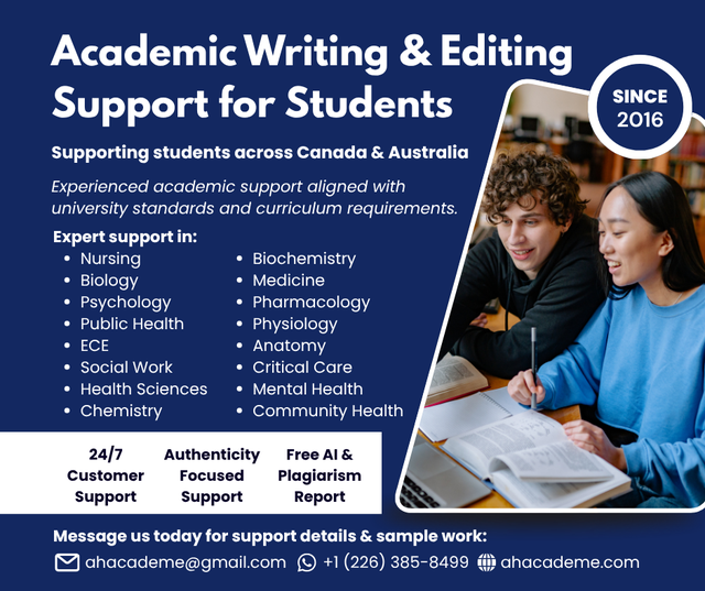 Academic Writing Support for Canadian University