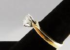 14KT Y/Gold 0.5CT Round Solitary Diamond Ring. Naturally Mined! - Photo 4